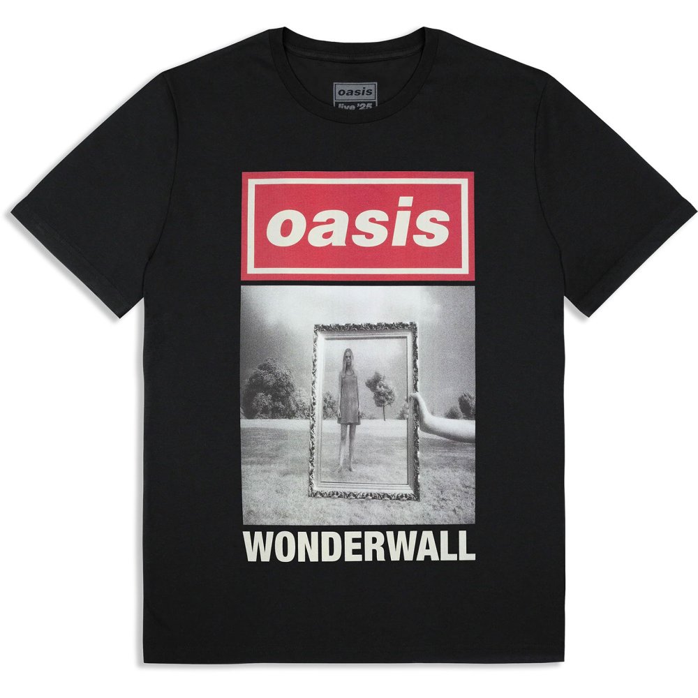 Oasis - Wonderwall Single Cover Herren TShirt - Schwarz